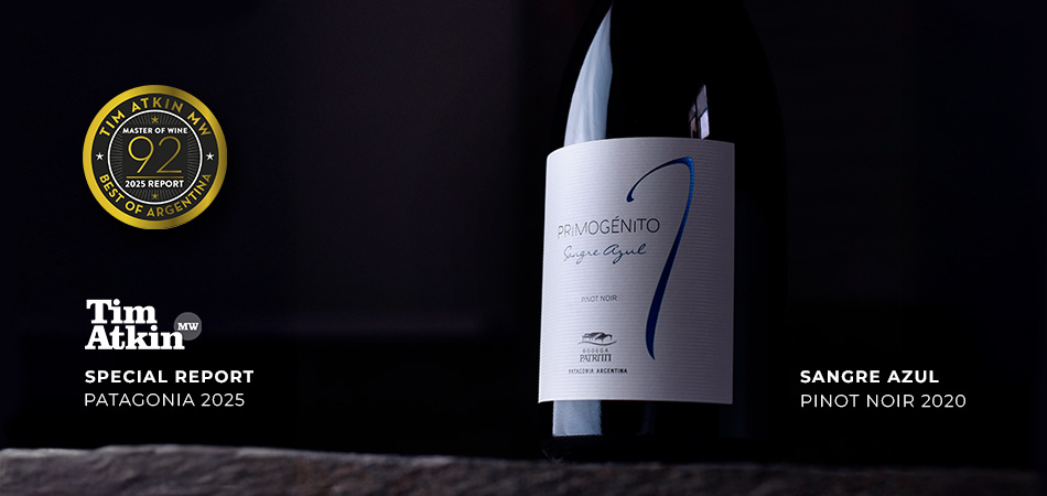 Bodega Patritti - Puntaje Tim Atkin 2025 - Sangre Azul, Pinot Noir 2020.